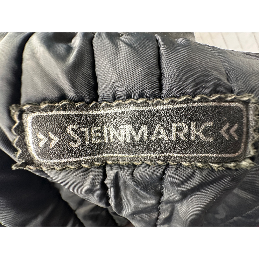 Steinmark L Wilsons $650 Heavy LEATHER Motorcycle Jacket Rider Safety Black 44 - Picture 6 of 12